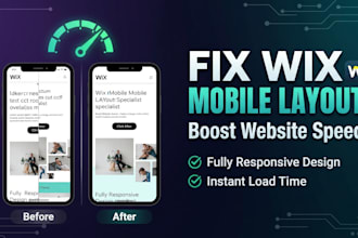 fix wix mobile layout text overflow and website speed issues