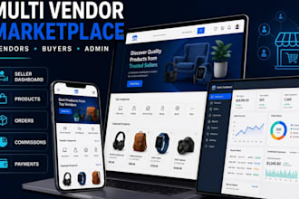 build a multi vendor marketplace website with vendor dashboard