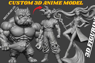 sculpt 3d anime figure action figure toys  dnd miniatures  for 3d printing stl