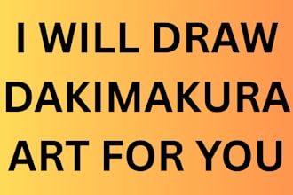 draw custom dakimakura body pillow art, anime character and oc