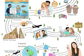 draw custom digital illustrations and sticker designs