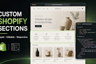 build custom shopify sections with liquid