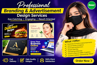 design professional branding and advertising graphics