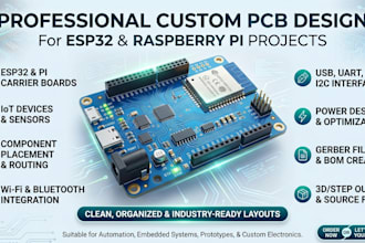 design esp32 and raspberry pi custom carrier boards