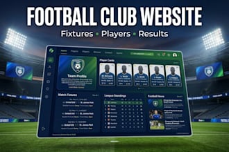 create a football club website with fixtures