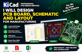 design pcb board, schematic and layout for manufacturing
