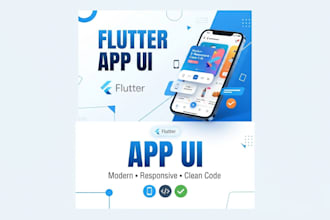 develop modern responsive flutter mobile app UI