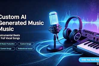 custom ai agenerated instrumental music or full vocal song