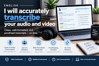 accurately transcribe english audio and video