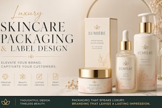design luxury skincare packaging and labels for beauty brands