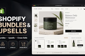 set up shopify product bundles, upsells and cross sells