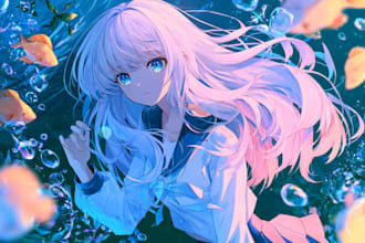 make custom anime character, oc, or fanart in anime style