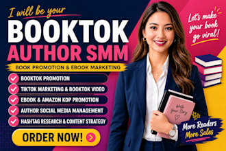 manage your author social media, booktok marketing, and book promotion campaign