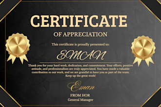 design custom certificates and event invitation card