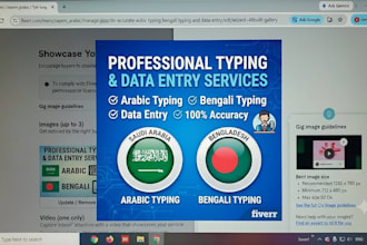 do accurate arabic typing, bengali typing, and data entry
