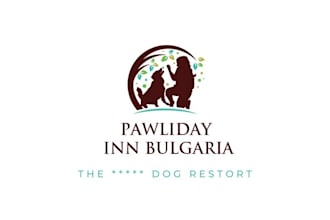design glamorous fantastic dog holidays logo