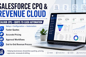 setup salesforce cpq, revenue cloud, dealhub cpq and quote to cash automation