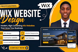 build wix home service or local business website development, redesign wix seo