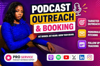 do podcast guest booking influencer research and pitching to get you booked