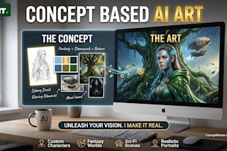 generate custom ai photos, portraits, and digital art for you