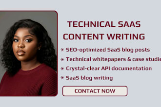 write technical saascontent, API documentation and websire content for devs