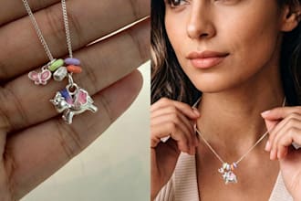 make ai generated jewelry model wearing photos for etsy