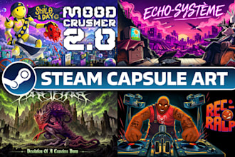 create steam capsule art and game key art