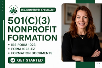 register your 501c3 nonprofit and prepare irs form 1023 or 1023 ez
