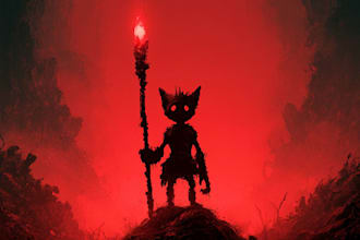 create creepy horror goblin character illustration art