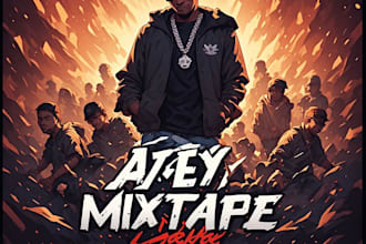 design professional album cover , mixtape cover design