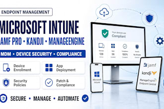 setup microsoft intune, jamf pro, kandji and manageengine endpoint central