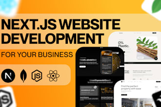 develop a nextjs website for your business