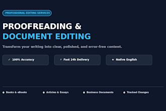proofread and edit articles and documents