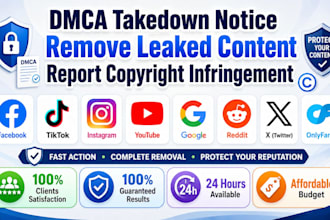 file dmca takedown notice on facebook tiktok youtube instagram google