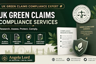 draft a legal research memo on UK green claims compliance
