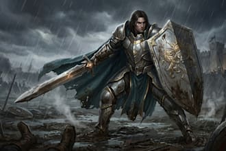 draw dnd character art, fantasy art, illustration for concept art