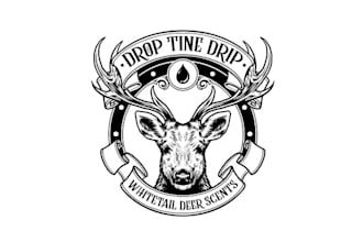 design deer hunters urine scent business logo