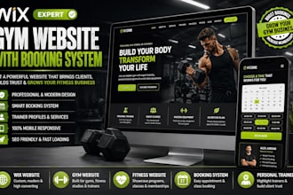 create wix exercise workout website gym website fitness coach wix booking