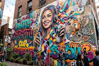 create graffiti pop art canvas designs and murals