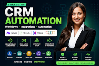 moxie CRM automation setup flowlu CRM automation moxo workflow zoho automation