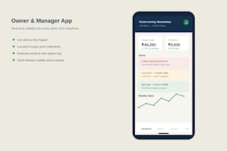 develop a windows grocery store pos system with mobile app