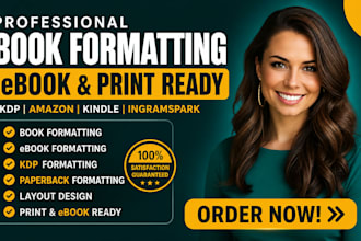 format your book for amazon KDP, ingramspark, lulu