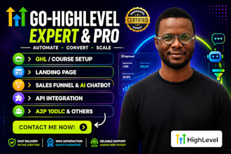 gohighlevel website design landing page sales funnel design ghl automation