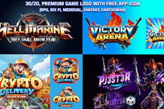 design super quality 3d logo with icon