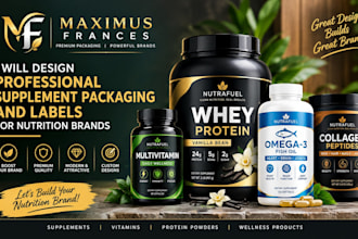 design professional supplement packaging and labels for nutrition brands