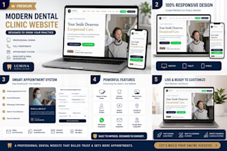 design a modern dental landing page
