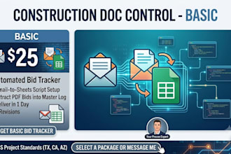 handle construction document control and projects bid logs