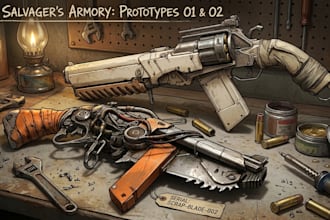 design unique weapons illustrations