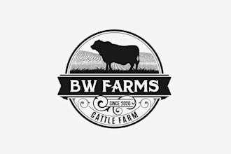 design custom cattle family farm logo