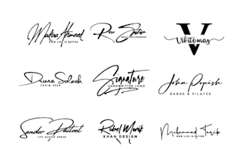 design  scripted, signature, , handwritten logo